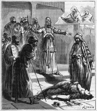 The test of bitter waters - Engraving in 