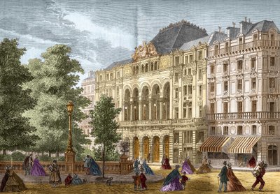 The theatre of the Gaite in Paris in 1862 by French School