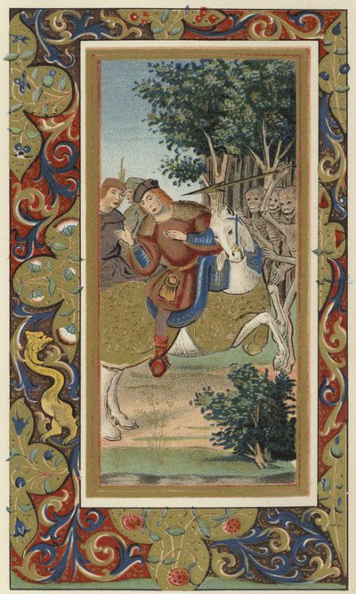 The Three Dead and the Three Living Men by French School