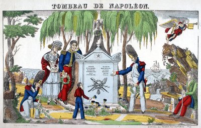 The tomb of Napoleon Bonaparte on the island of St. Helena. Image of Epinal by French School