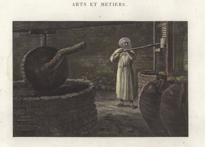 The Vinegar Maker Tending to His Press by French School