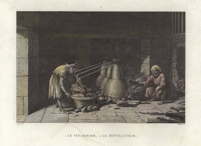 The Vinegar Maker Tending to His Stills by French School