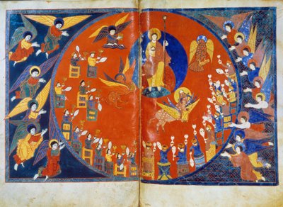 The vision of Saint John. Miniature derived from the commentaries of 