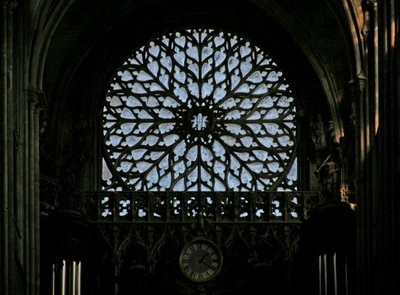 The west rose window (rose window - internal) by French School