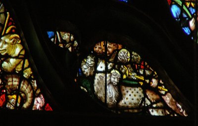 The West Rose Window Depicting a Scene from the Book of Revelation: Kings of the Earth Making War Against the Beast by French School