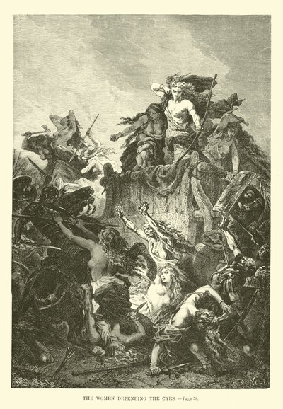 The Women Defending the Cars by French School