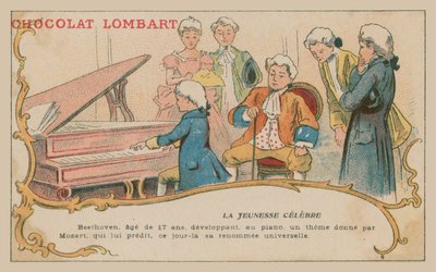 The young Beethoven at the piano by French School