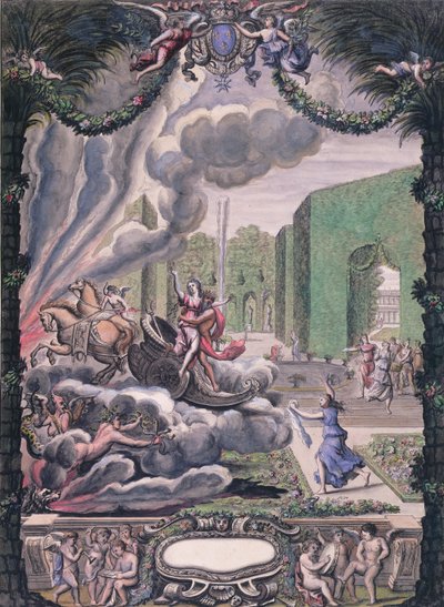 Theatre scene, late 17th century by French School