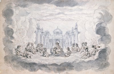Theatre scene, late 17th century by French School