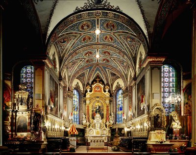 Thierenbach - Interior of the Cathedrale Notre-Dame de Alsace - La Nef by French School