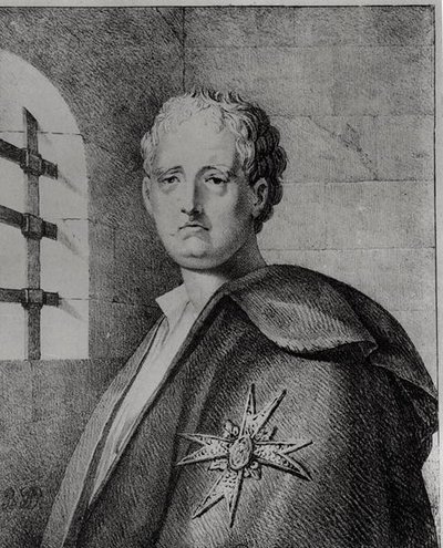 Thomas-Arthur, Comte de Lally in his dungeon by French School