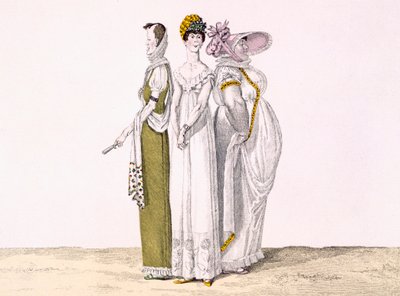 Three Parisian Graces, plate 16 from Le Bon Genre, c.1810 by French School