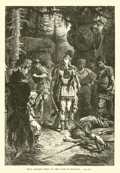 Thus diddest thou to the Vase of Soissons (engraving) by French School
