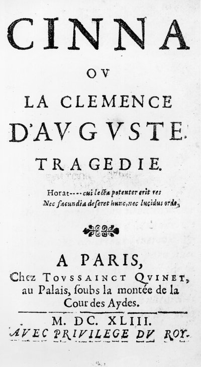 Title Page of Cinna ou la Clemence d