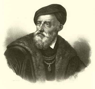 Tiziano Vecelli or Tiziano Vecellio, known in English as Titian, Portrait by French School