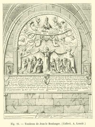 Tomb of Jean the Baker, Collect A Lenoir by French School