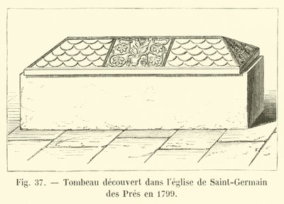 Tomb discovered in the Saint-Germain des Pres church in 1799 by French School