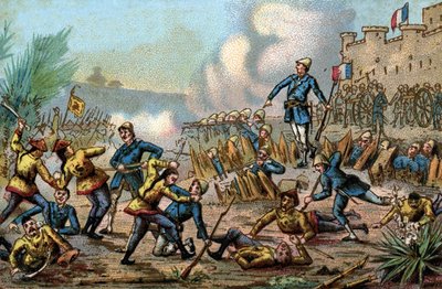 Tonkin War (Vietnam). Defense of Tuyen Quang by the French troops from February 14 to March 3 by French School