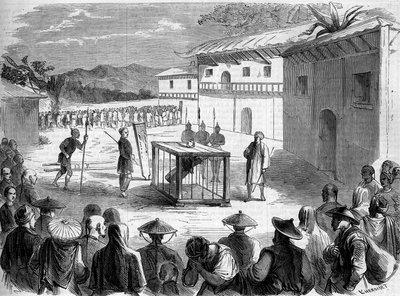 Torture suffered by Father Auguste Chapdelaine; Catholic priest and missionary in China, Quang si province by French School