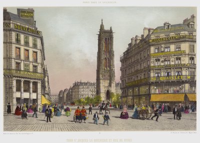 Tour St Jacques-La-Boucherie and Rue De Rivoli by French School