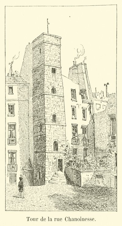 Tower of Rue Chanoinesse by French School