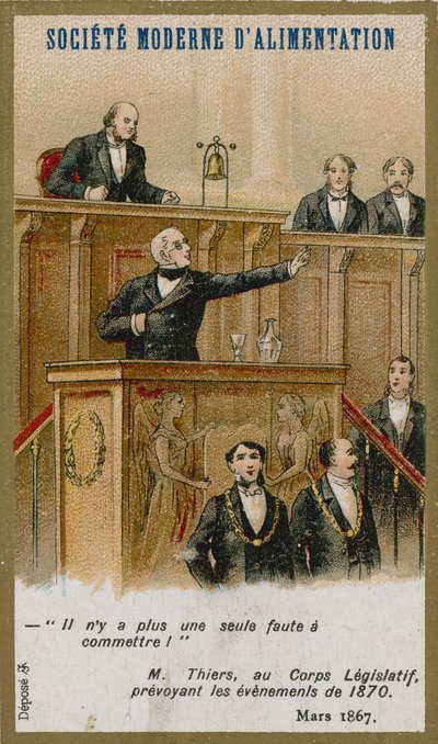 Trade card issued by the Societe Moderne d