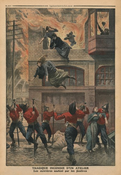 Tragic Fire in a Workshop at Newark, New Jersey, Illustration from 