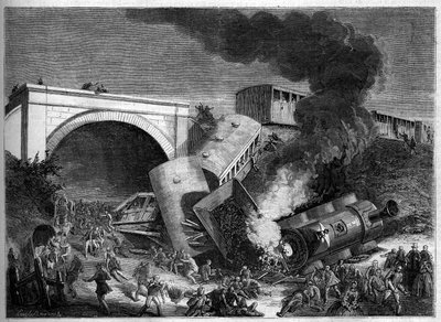 Train accident on the Northern Railway of London, England, September 3 by French School