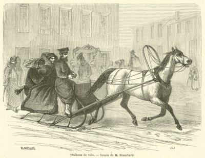 City sleigh by French School
