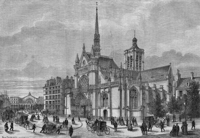 Transformations of Paris Under the Second Empire: View of the New Neo-Gothic Facade of the Church of Saint Laurent, Boulevard de Strasbourg, Restored by the Architect Simon Claude Constant Dufeux by French School
