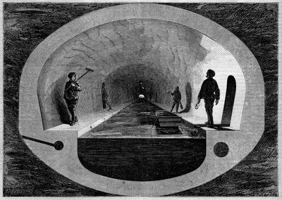 Transformations of Paris under the Second Empire, Haussmann Paris. Construction of the Sewer Sewer by French School