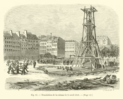 Translation of the column on April 21, 1858 by French School