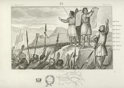 Treaty between Charles the Bald and his brother Louis the German, Strasbourg, 842 by French School