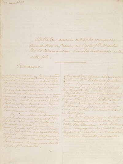 Treaty of Concordia, March 23, 1648 by French School