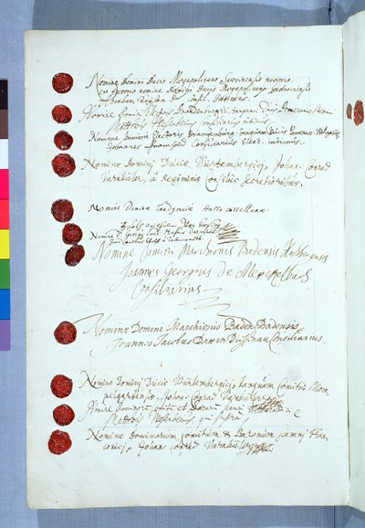 Treaty of Westphalia, signed at Munster 24th October 1648 by French School