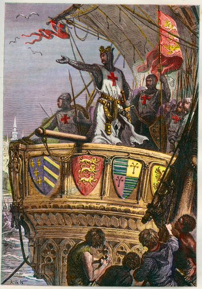 Third Crusade: Richard I Heart of Lion (1157-1199) in Crusade for the Holy Land by French School