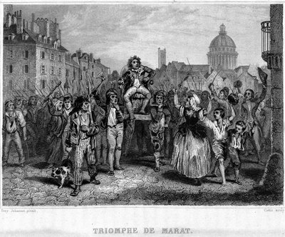 Triumph of Marat - in Revolution francaise by Thiers. 19th century by French School