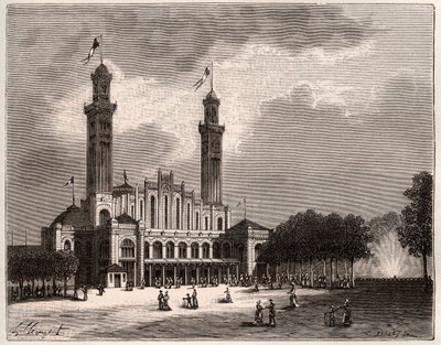 Trocadero in Paris - engraving in La France illustree: geographie, histoire, administration statistique by V.A. Malt-Brown. 1884 by French School