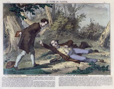 Troppmann poisons Jean Kinck in the forest of Wattwiller, 1869 by French School
