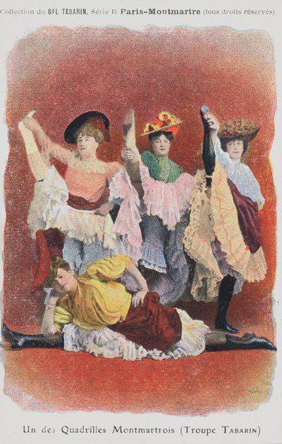 Troupe Tabarin Dancers at the Bal Tabarin by French School