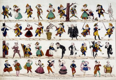 Truthful story of Monsieur Polichinelle. Image of Epinal, 19th century by French School
