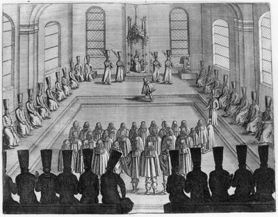 Tsar Alexei I Mikhailovich Receives an Embassy from the West, from Volume I of Voyages Tres-Curieux et Tres-Renommez Faits en Muscovie, Tartarie et Perse by Adam Olearius by French School