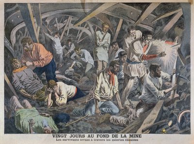 Twenty Days at the Bottom of the Mine, from Le Petit Journal, April 1906 by French School