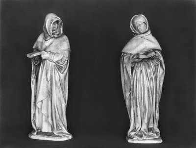 Two Mourners, from the tomb of Duc Jean de Berry (1340-1416) (alabaster) by French School
