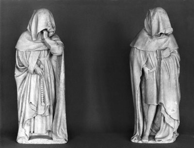 Two Mourners, from the tomb of Duc Jean de Berry (1340-1416) (alabaster) by French School