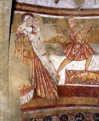 Two Female Onlookers (detail) by French School