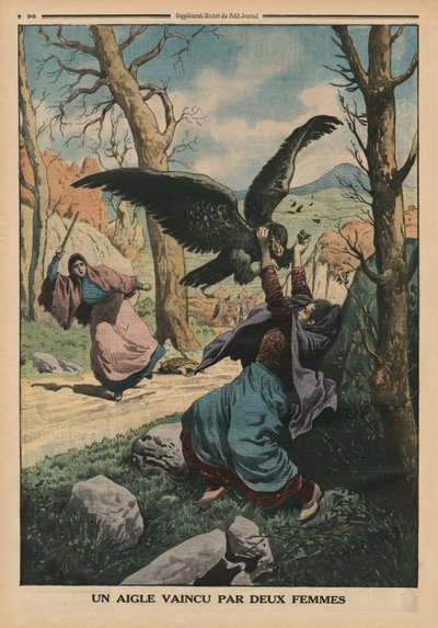 Two Women Defeating an Eagle, Back Cover Illustration from 