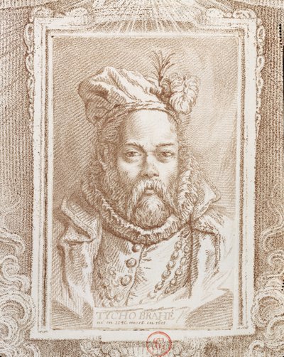 Tycho Brahe (1546-1601), illustration from Histoire des Mathematiciens by Alexandre Saverien (1720-1805), published in Paris, 1766 by French School