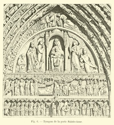 Tympanum of the Sainte-Anne Door by French School