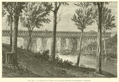 Un Pont sur le Chemin de Fer de la Province du Queensland, Australie by French School